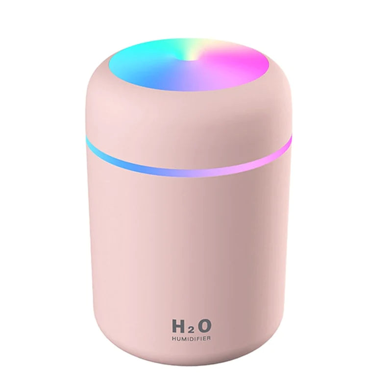 300Ml Mini Air Humidifier Ultrasonic Aroma Essential Oil Diffuser Auto Shut-Off USB Mist Sprayer Home Car Air Humidifier Light