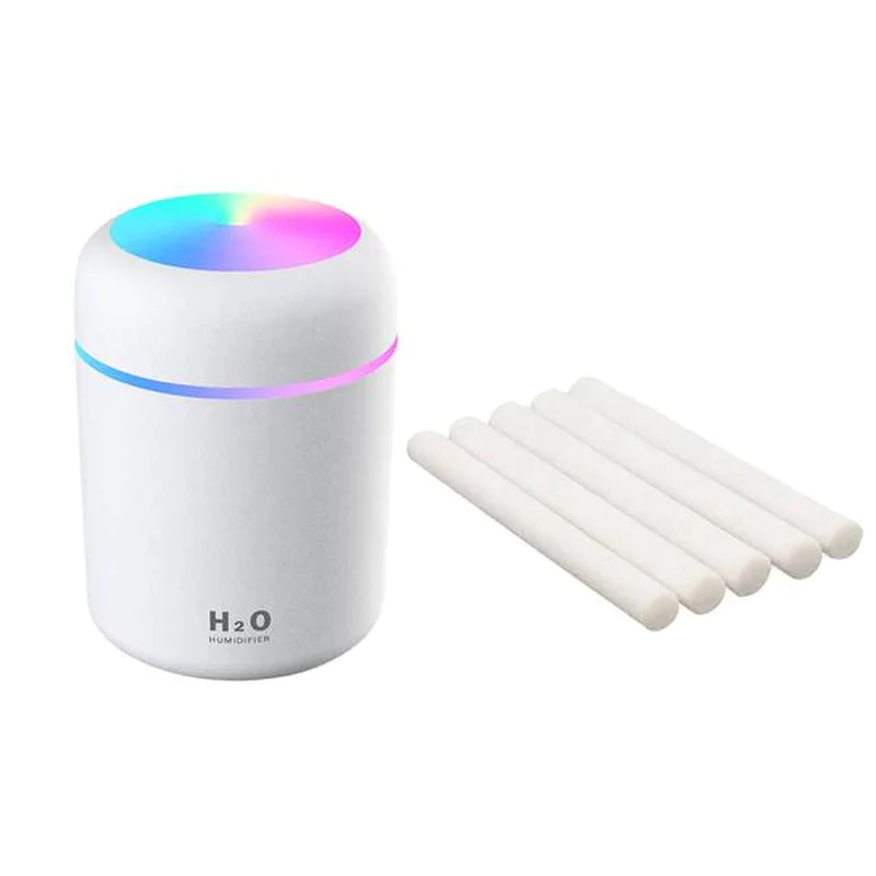 300Ml Mini Air Humidifier Ultrasonic Aroma Essential Oil Diffuser Auto Shut-Off USB Mist Sprayer Home Car Air Humidifier Light