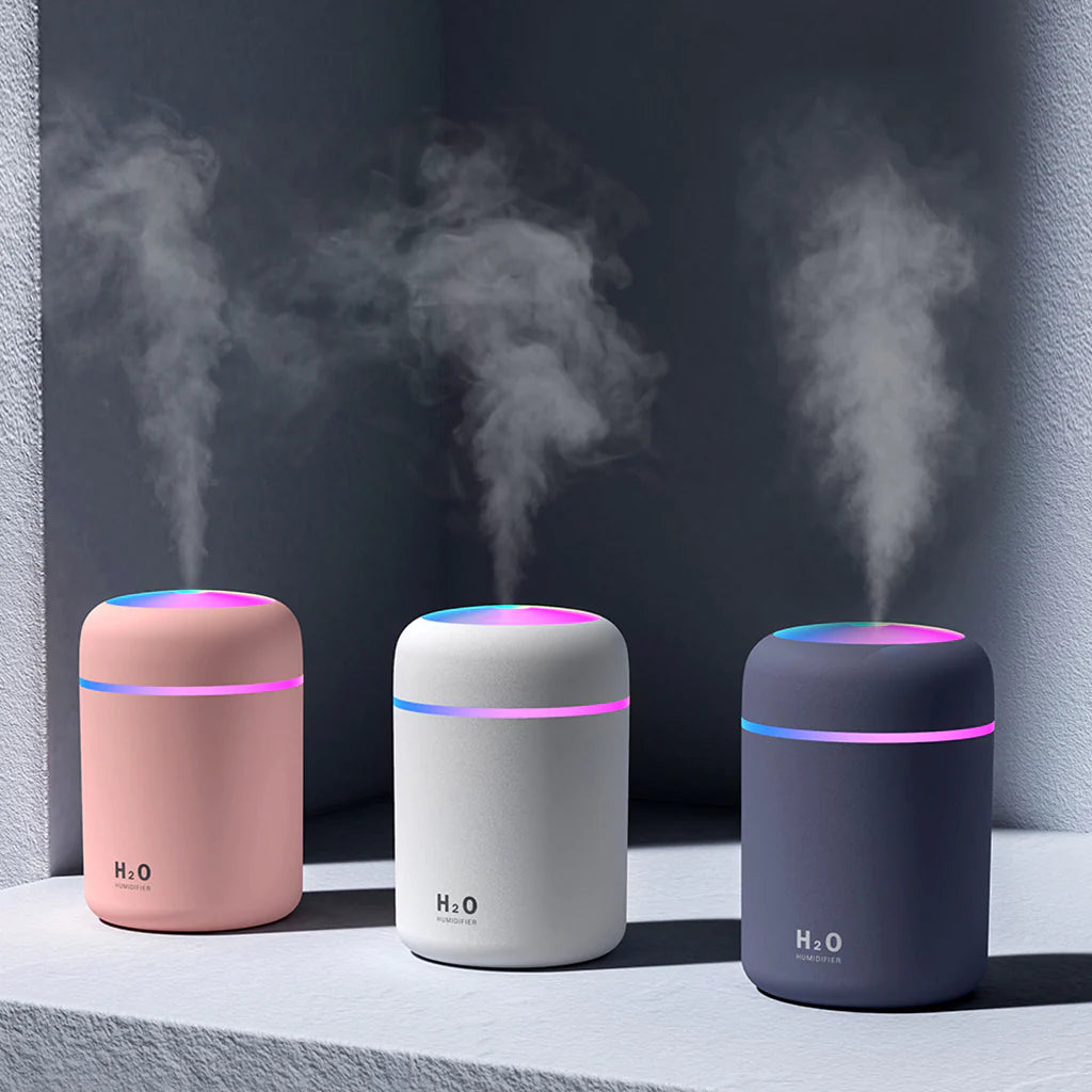 300Ml Mini Air Humidifier Ultrasonic Aroma Essential Oil Diffuser Auto Shut-Off USB Mist Sprayer Home Car Air Humidifier Light